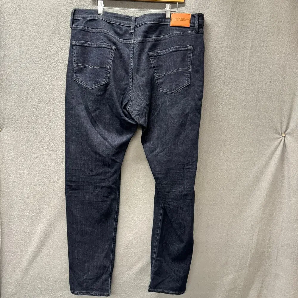 Lucky Brand Jeans Mens 40x34 (41x34 ACTUAL) 410 Athletic Slim‎ Blue Denim